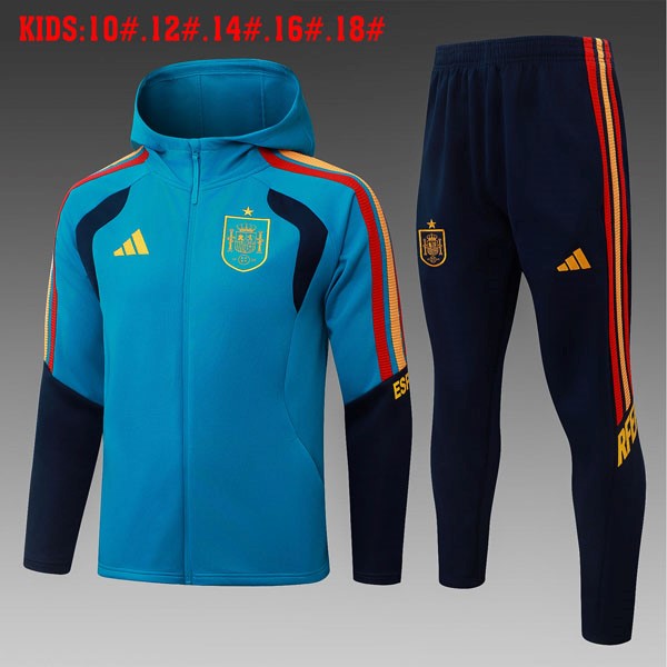 Ninos Chandal Con Capucha España 2026-2027 Azul 4
